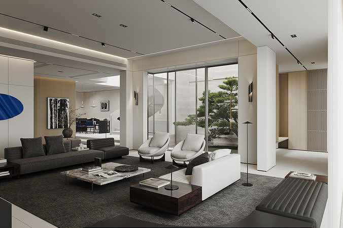 apartment interior scenes    3D model 2