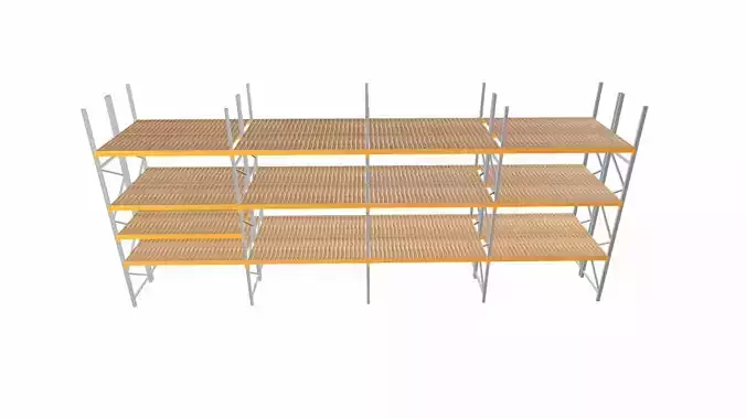 Warehouse Wooden Racks Shelves