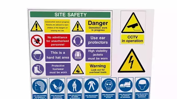  SITE Safety Warning Sign