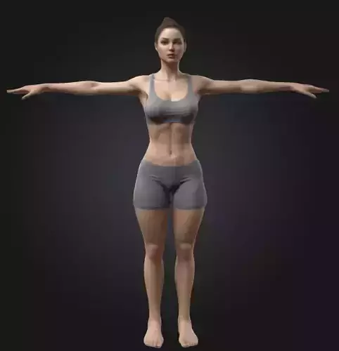 Atheletic Curvy Women 3D Model 