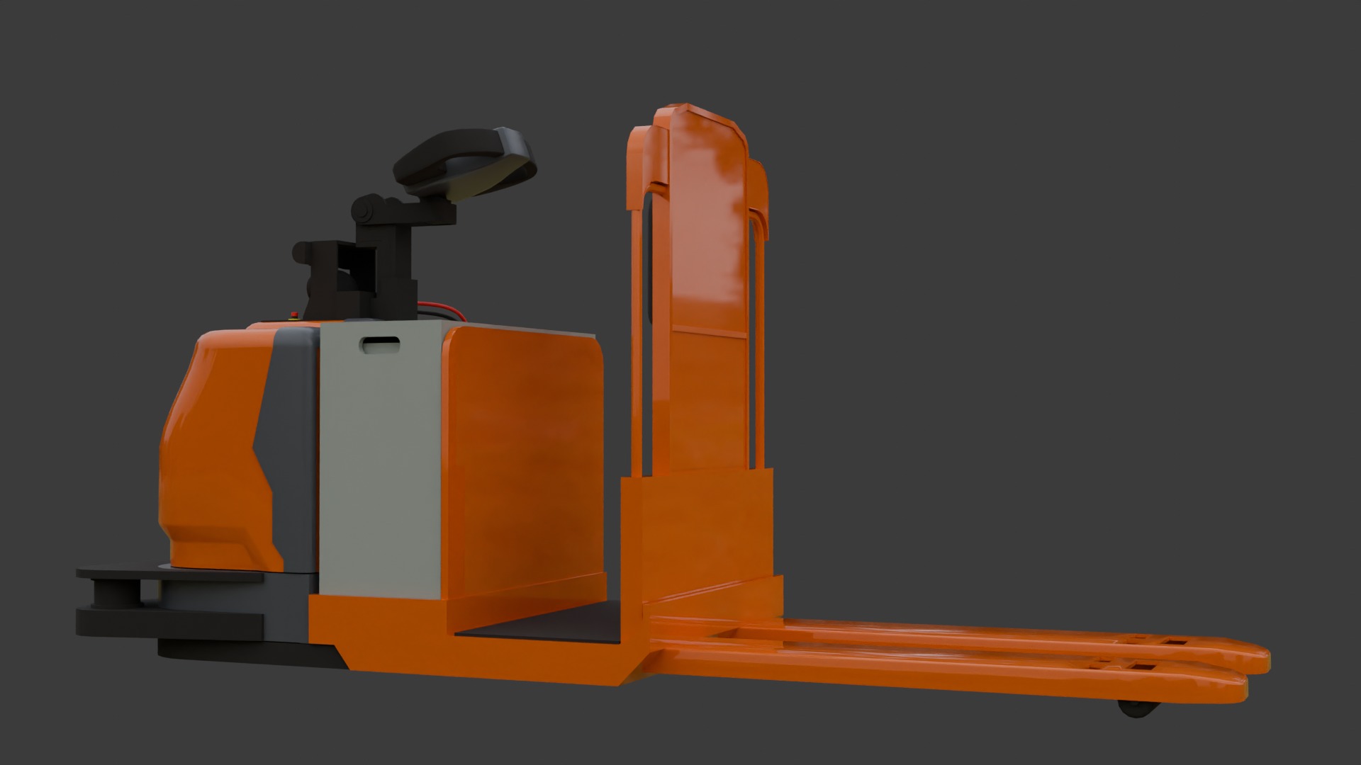 Automated Guided Forklift - Low Poly Low-poly 3D model_2