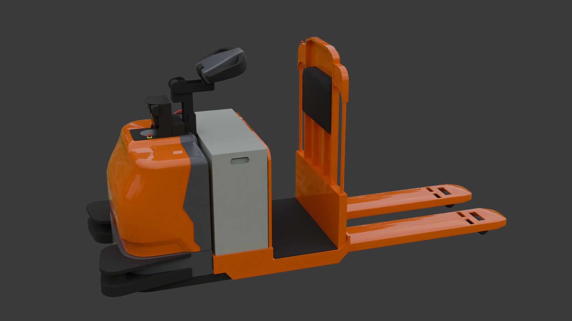 Automated Guided Forklift - Low Poly Low-poly 3D model_6