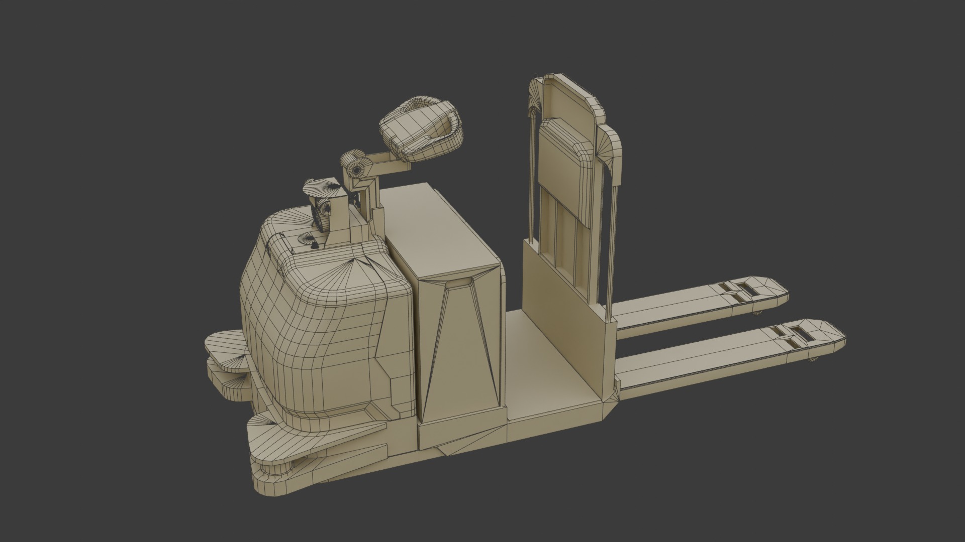 Automated Guided Forklift - Low Poly Low-poly 3D model_7