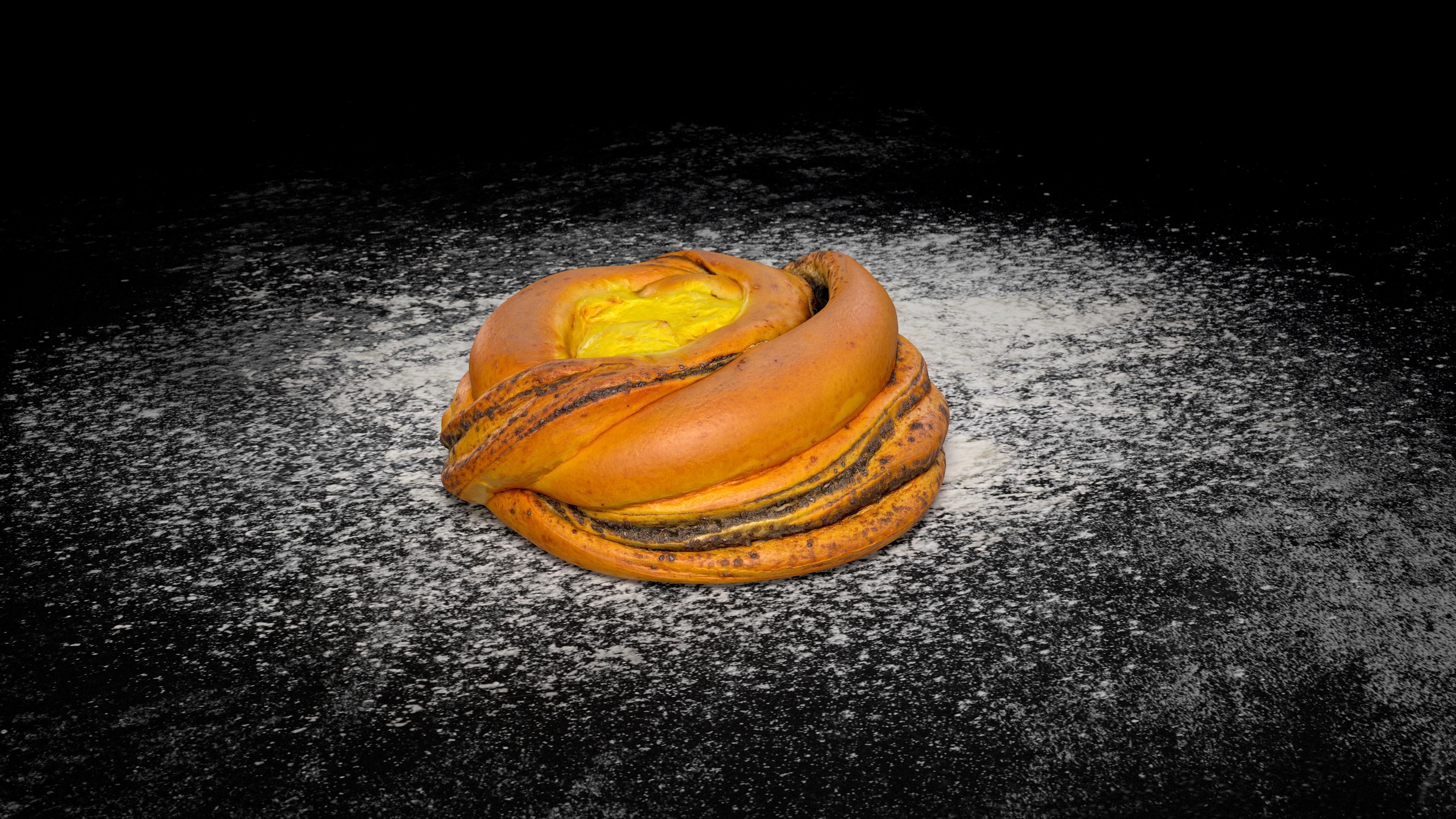 Tasty Bun with poppy seeds PBR game-ready Low-poly 3D model_4