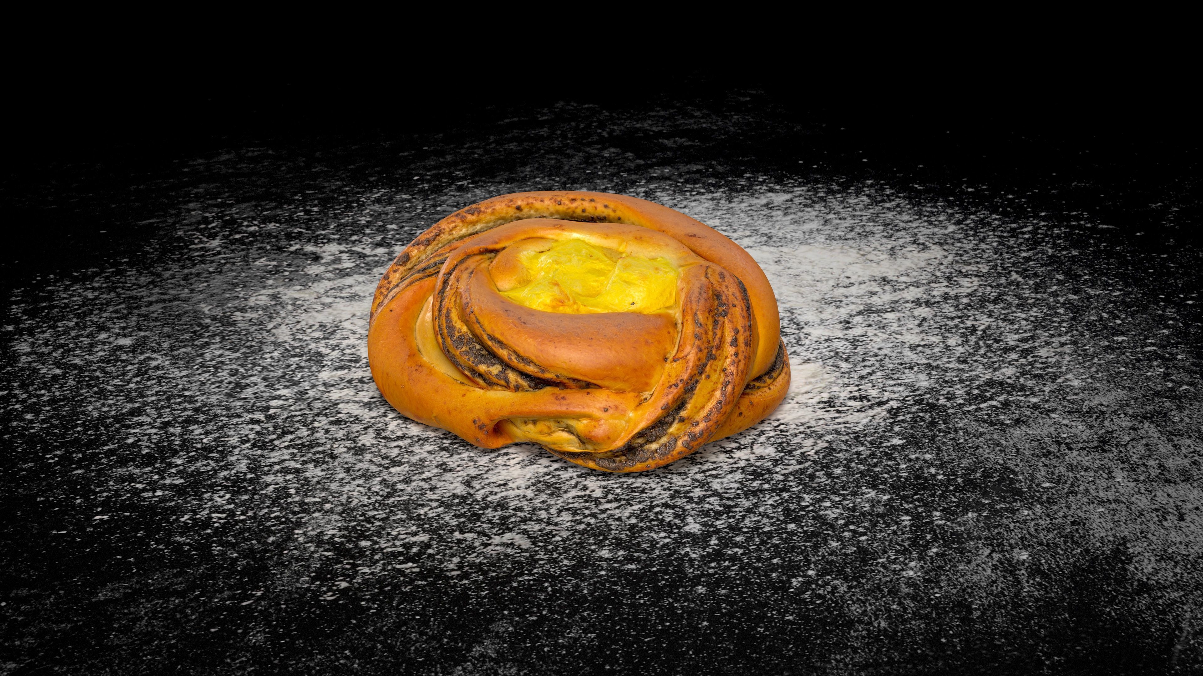 Tasty Bun with poppy seeds PBR game-ready Low-poly 3D model_6