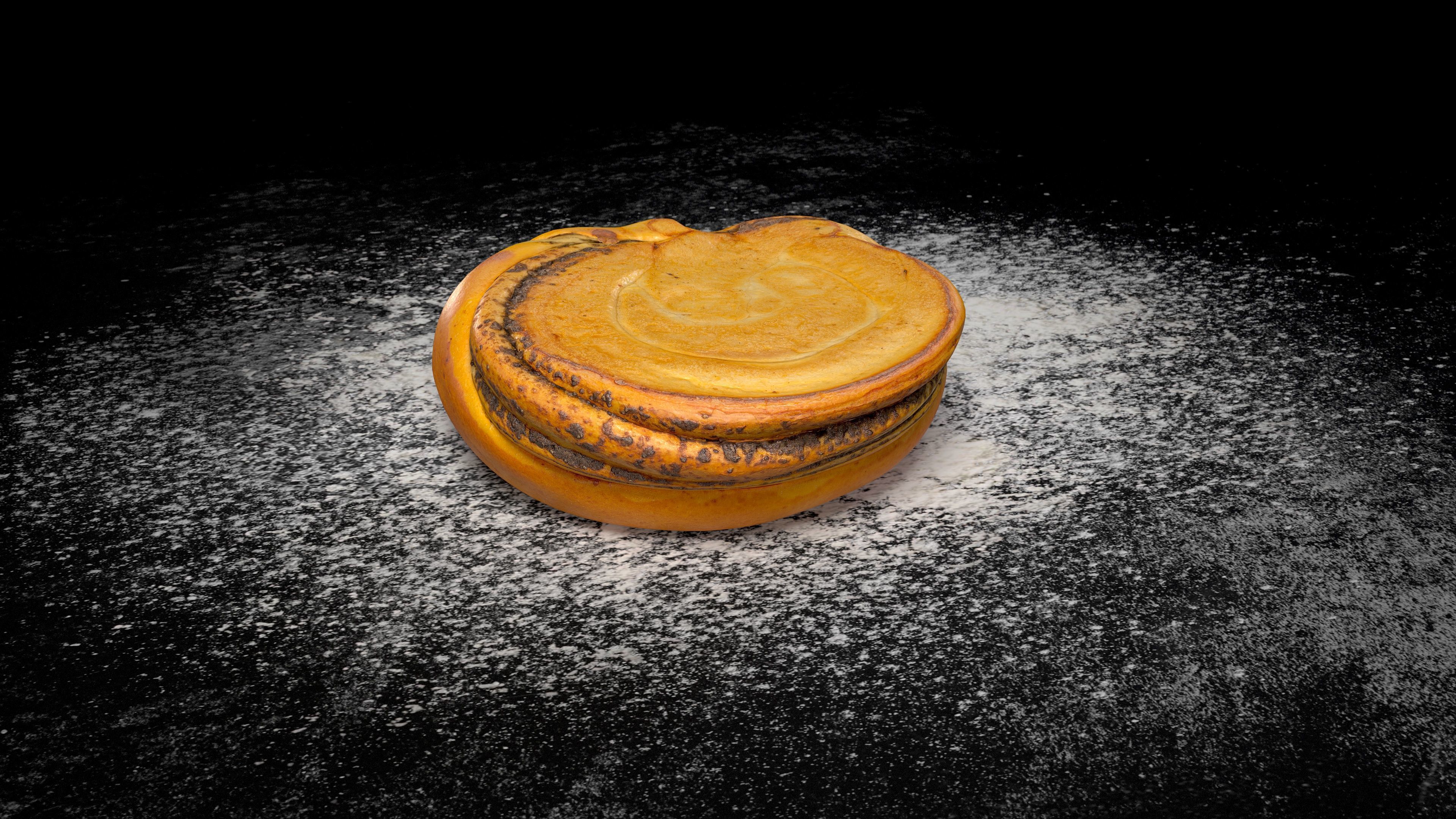 Tasty Bun with poppy seeds PBR game-ready Low-poly 3D model_8