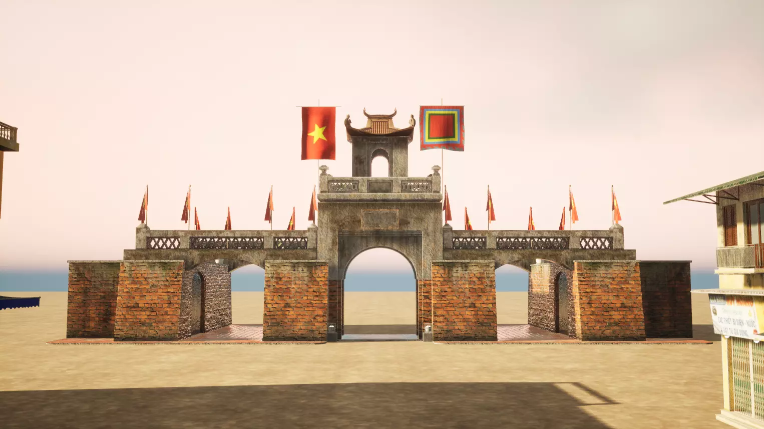 Hanoi - O Quan Chuong Gate - VietNam Low-poly 3D model_0