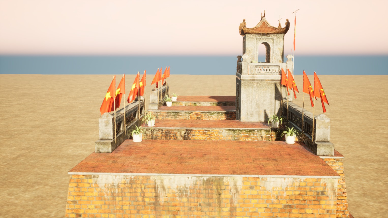 Hanoi - O Quan Chuong Gate - VietNam Low-poly 3D model_6
