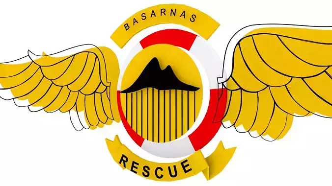 BASARNAS 3D Logo Low-poly 3D model