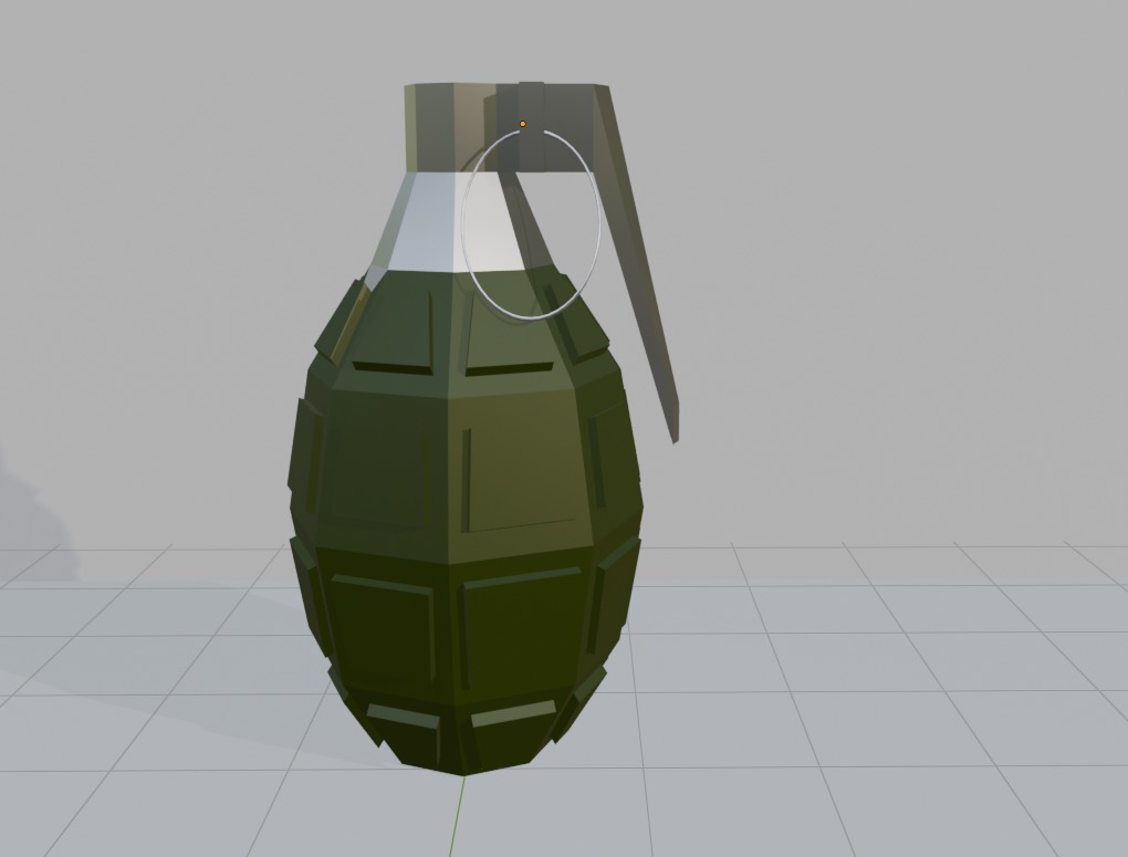 High-Quality Hand Grenade 3D Model Low-poly 3D model_3