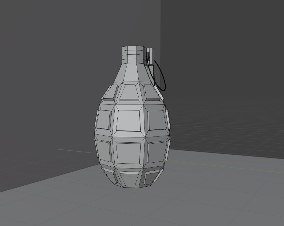 High-Quality Hand Grenade 3D Model Low-poly 3D model_2