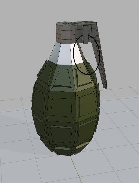 High-Quality Hand Grenade 3D Model Low-poly 3D model_10