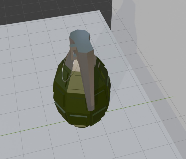 High-Quality Hand Grenade 3D Model Low-poly 3D model_6