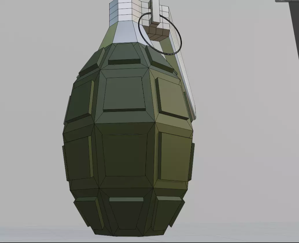 High-Quality Hand Grenade 3D Model Low-poly 3D model_0