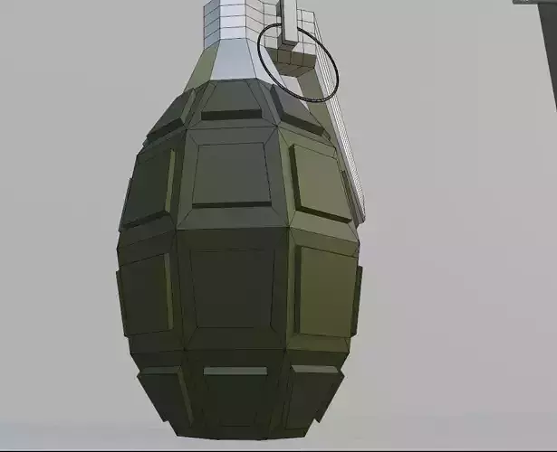 High-Quality Hand Grenade 3D Model Low-poly 3D model