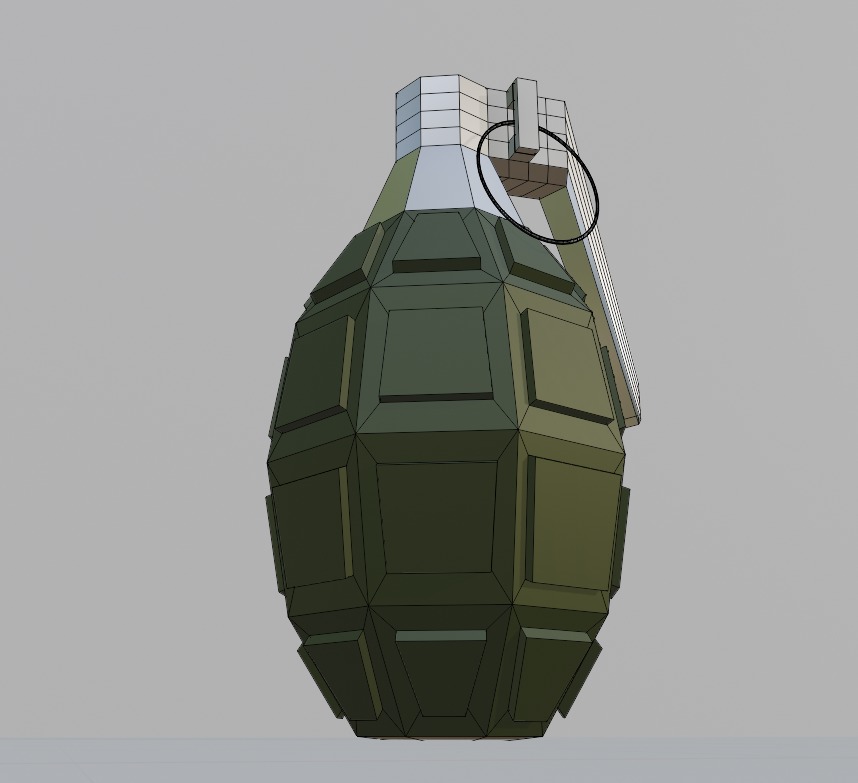 High-Quality Hand Grenade 3D Model Low-poly 3D model_4