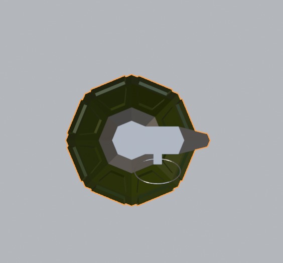 High-Quality Hand Grenade 3D Model Low-poly 3D model_9