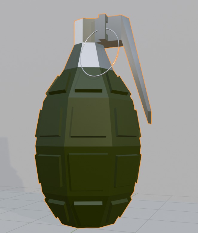 High-Quality Hand Grenade 3D Model Low-poly 3D model_7