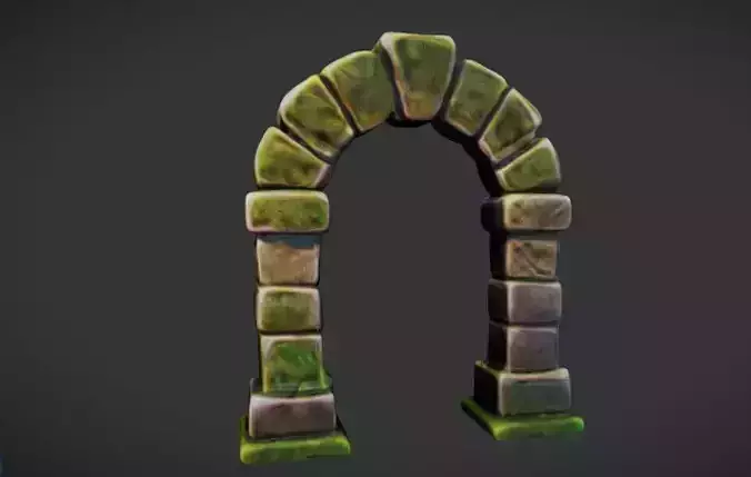 Stone Arch  3D Game Ready Model