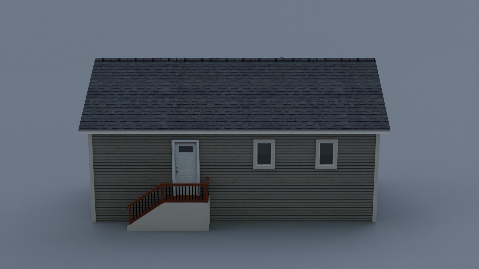 Low Poly house 15 Low-poly 3D model_6