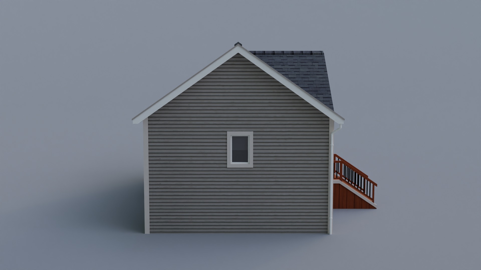 Low Poly house 15 Low-poly 3D model_5