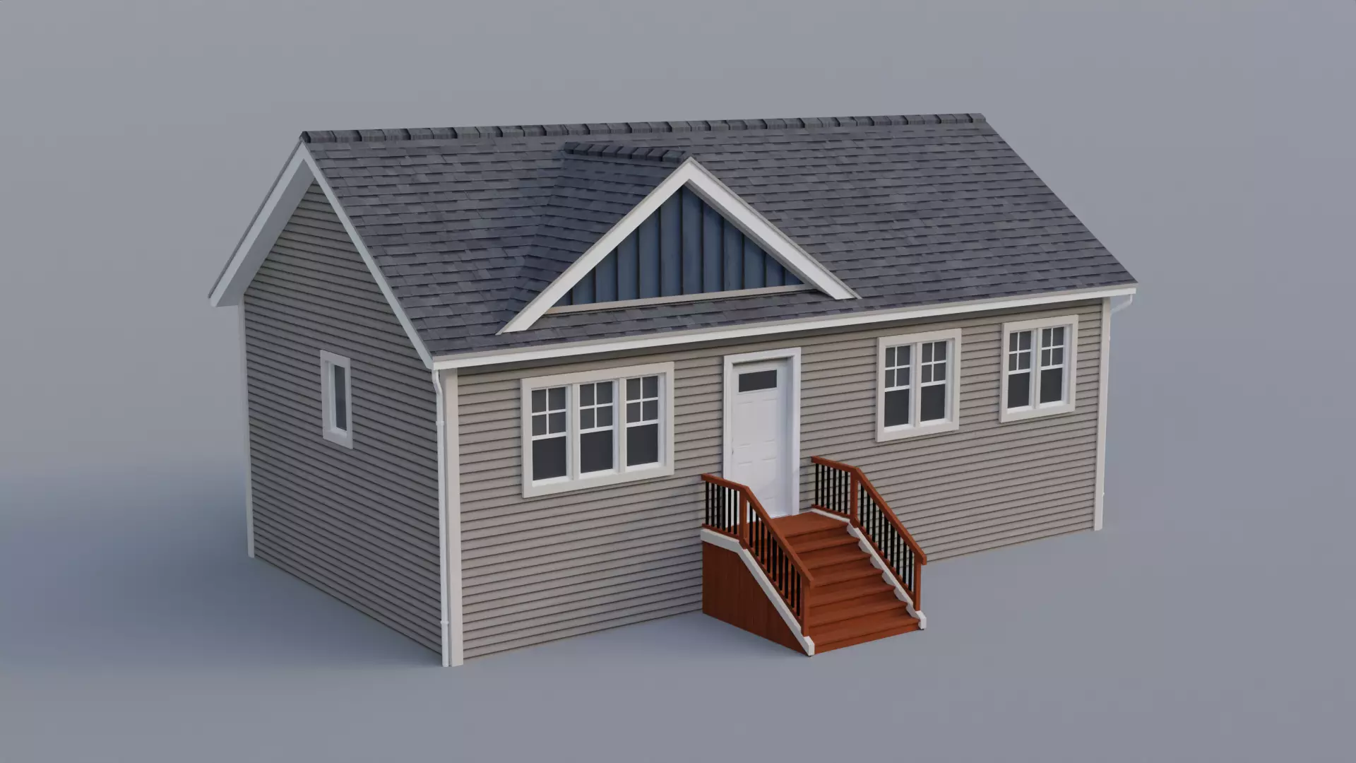 Low Poly house 15 Low-poly 3D model_0