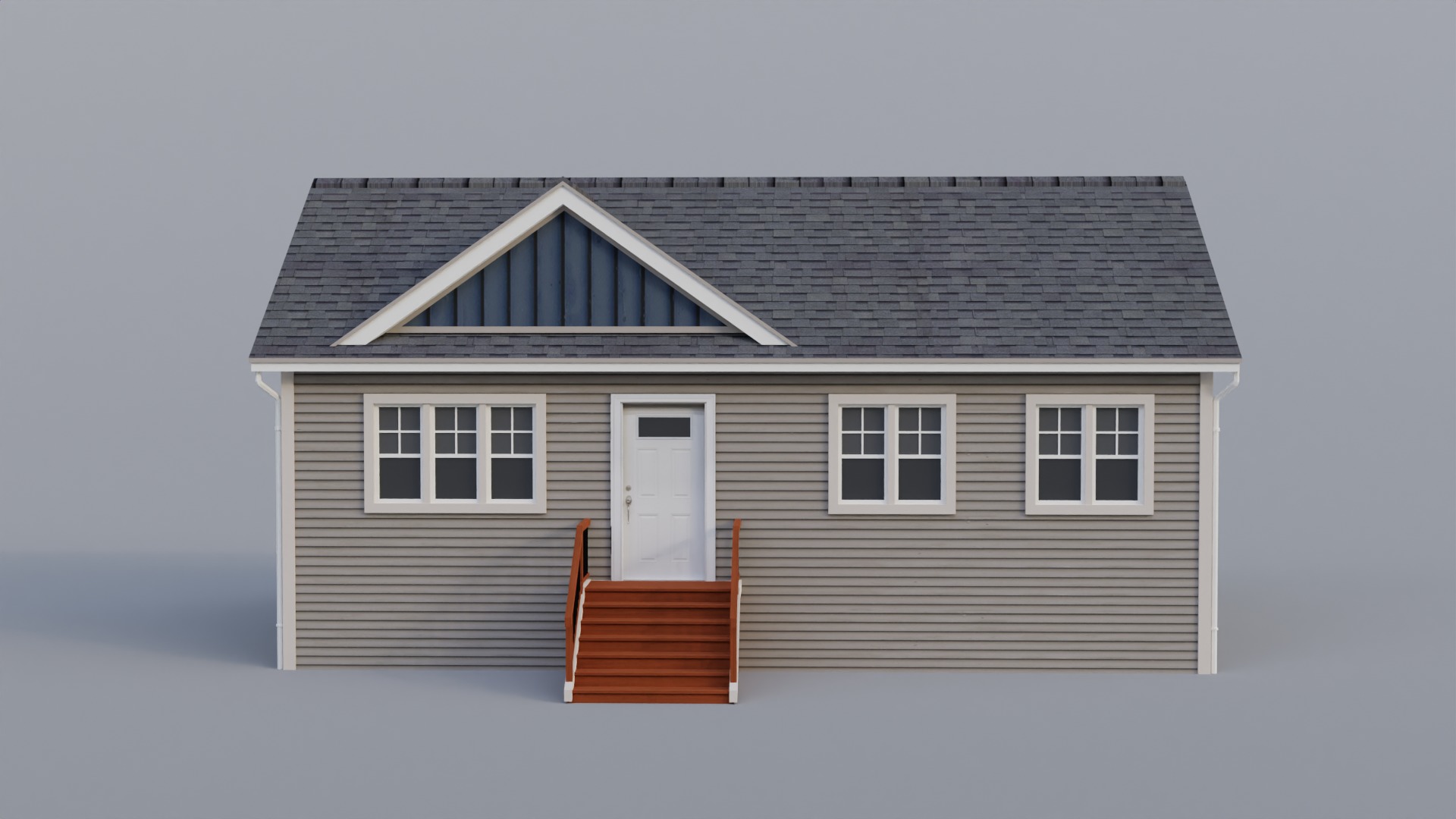 Low Poly house 15 Low-poly 3D model_1