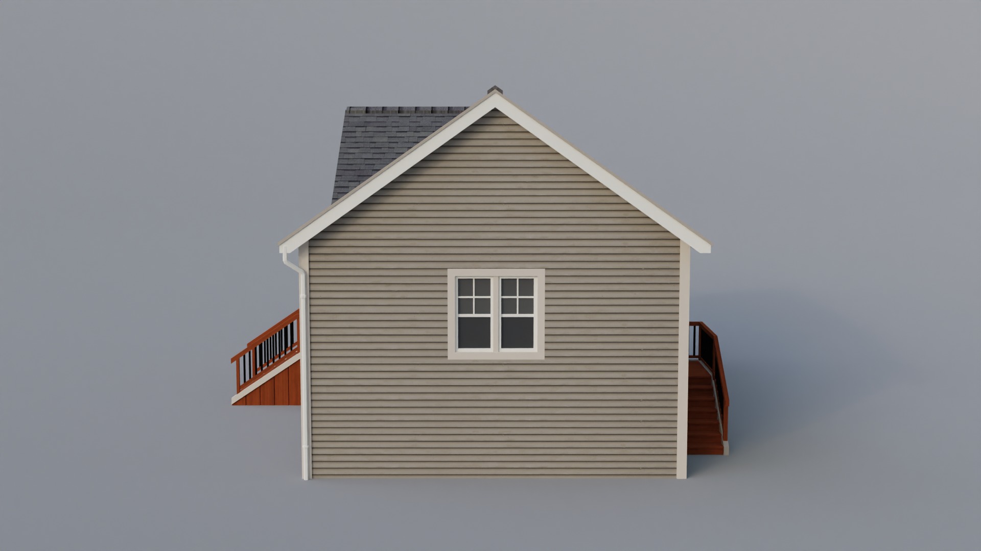 Low Poly house 15 Low-poly 3D model_4