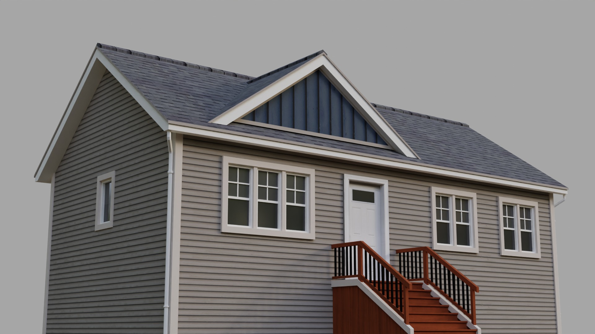 Low Poly house 15 Low-poly 3D model_2