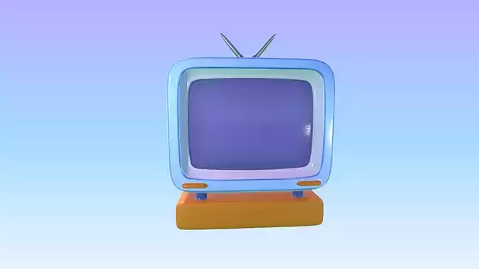 Stylized Retro Television 3D Model