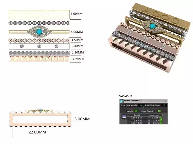 evil eye initial infinity set apple watch charm