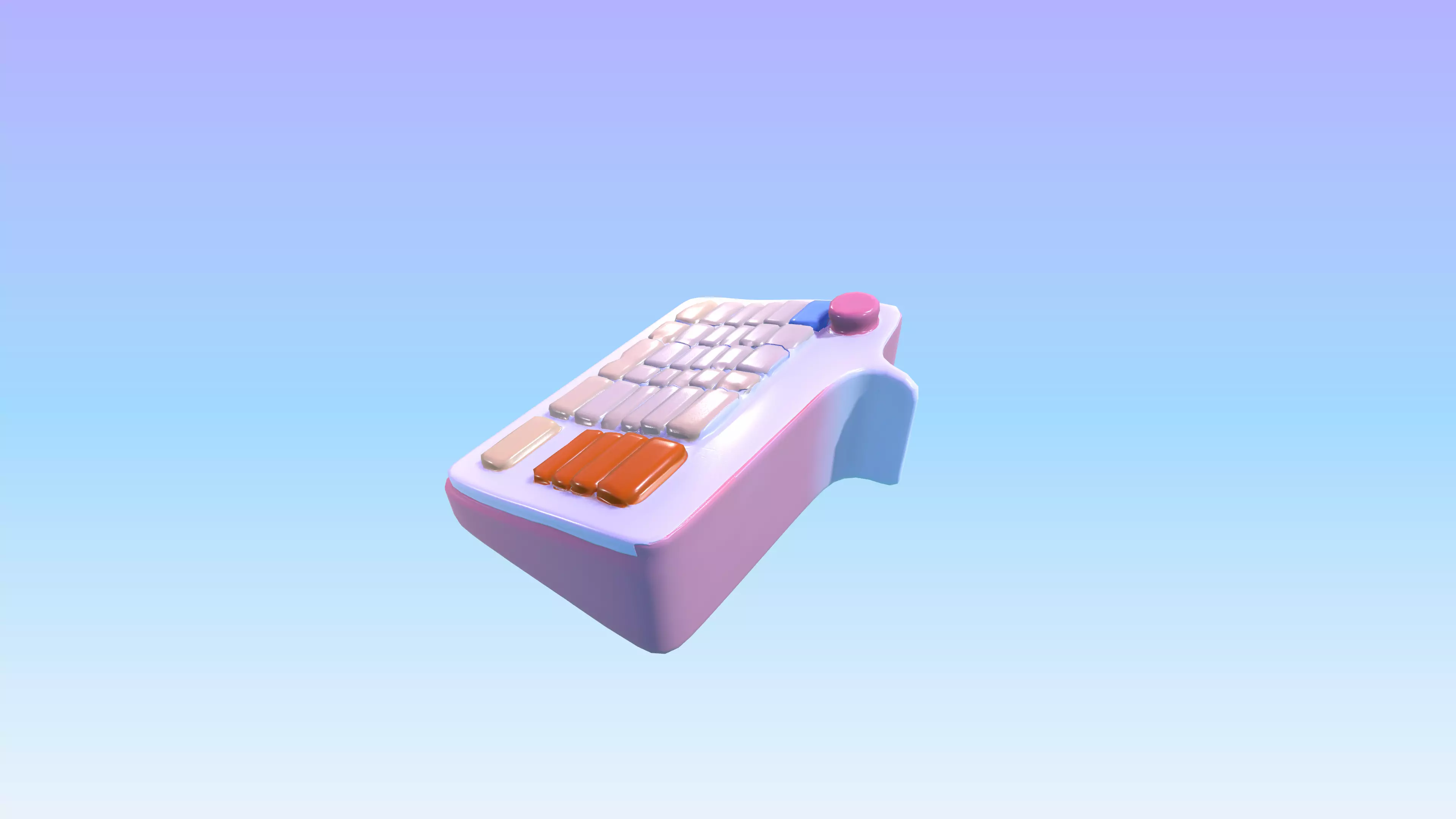 Stylized Toy Cash Register 3D Model Low-poly 3D model_0