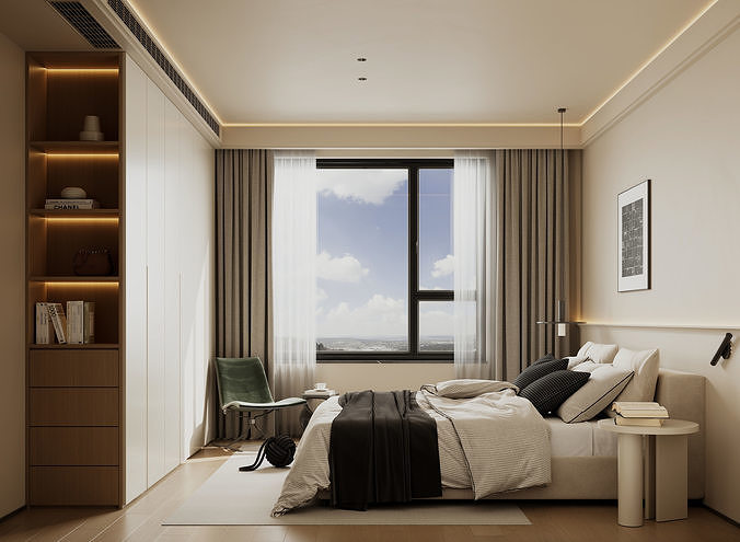 villa interior scenes 3D model 3