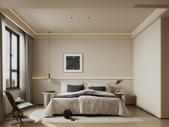 villa interior scenes 3D model 2