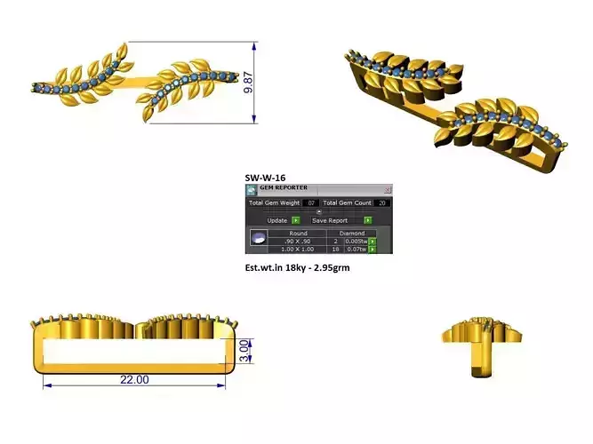 spring leaf apple watch charm