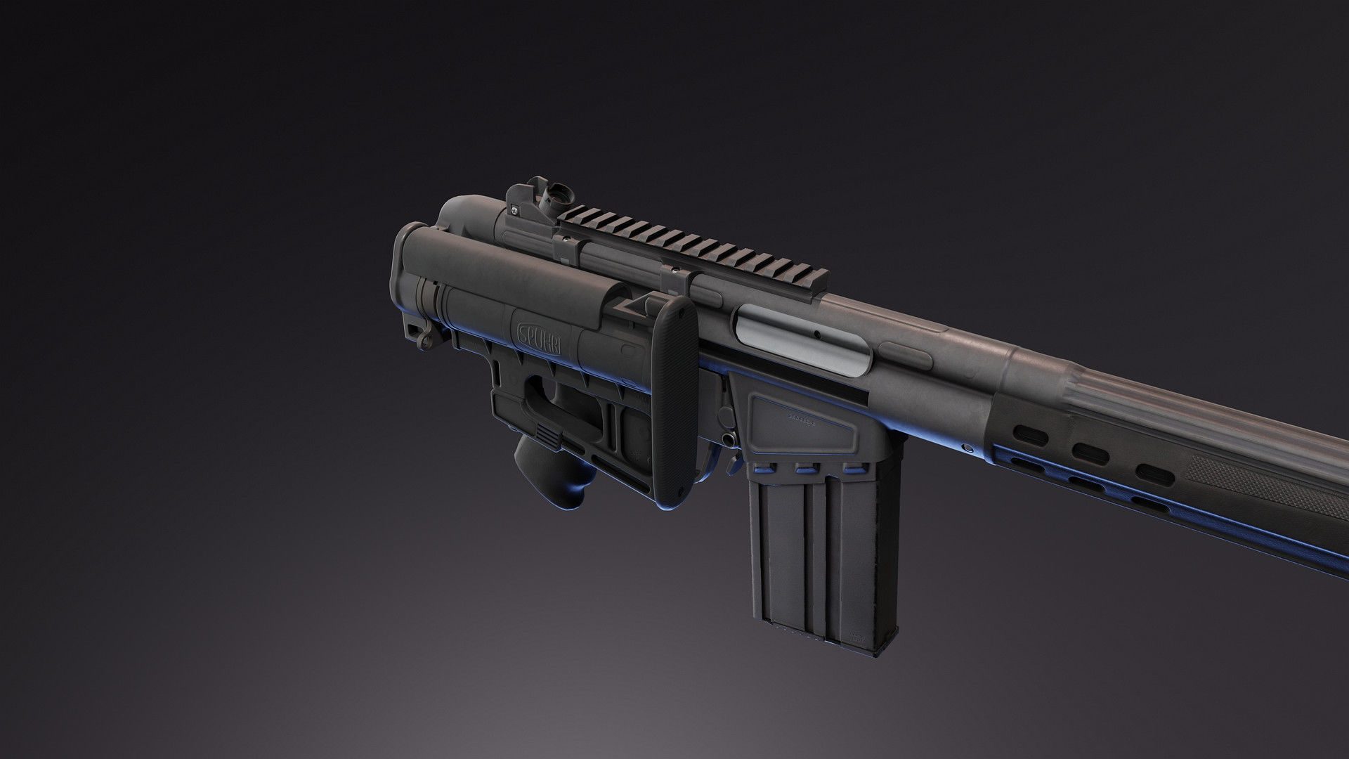 G3 R410 Stock Low-poly 3D model_4