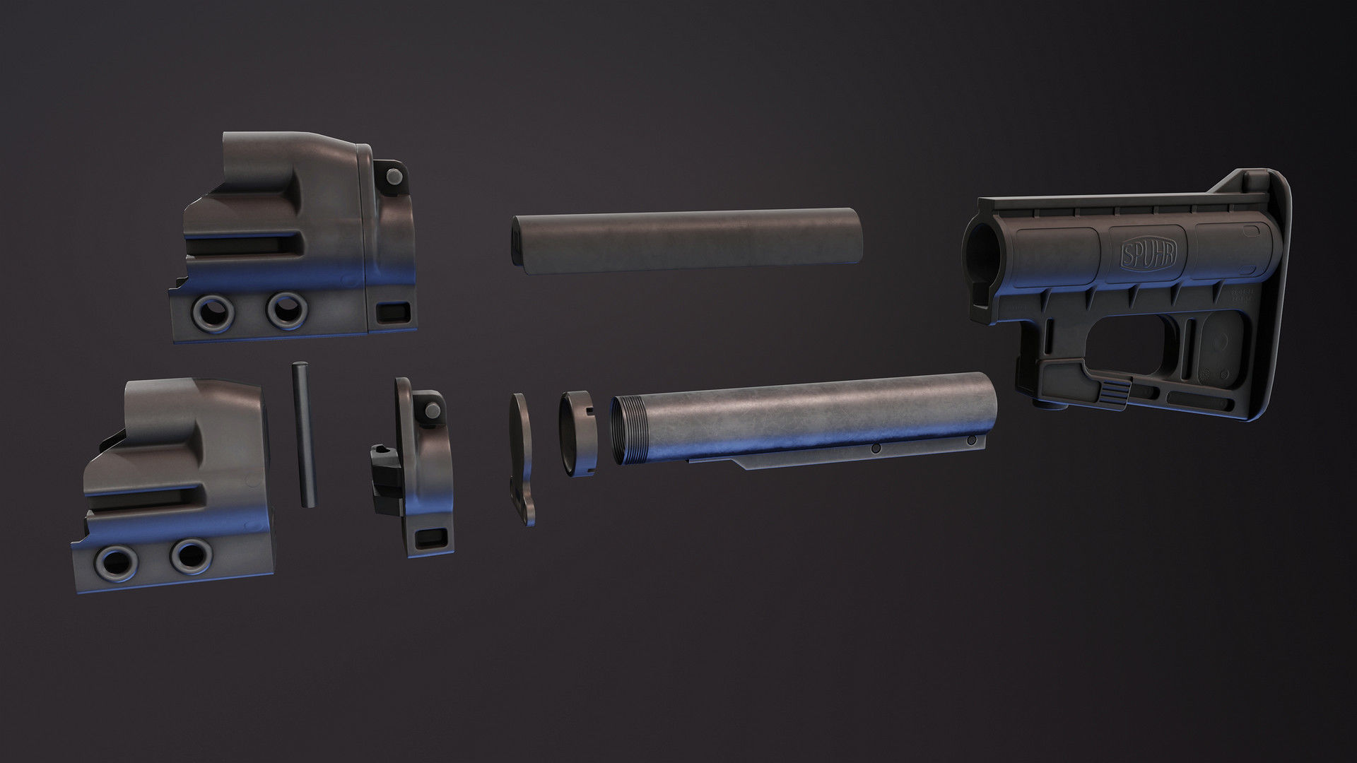 G3 R410 Stock Low-poly 3D model_5