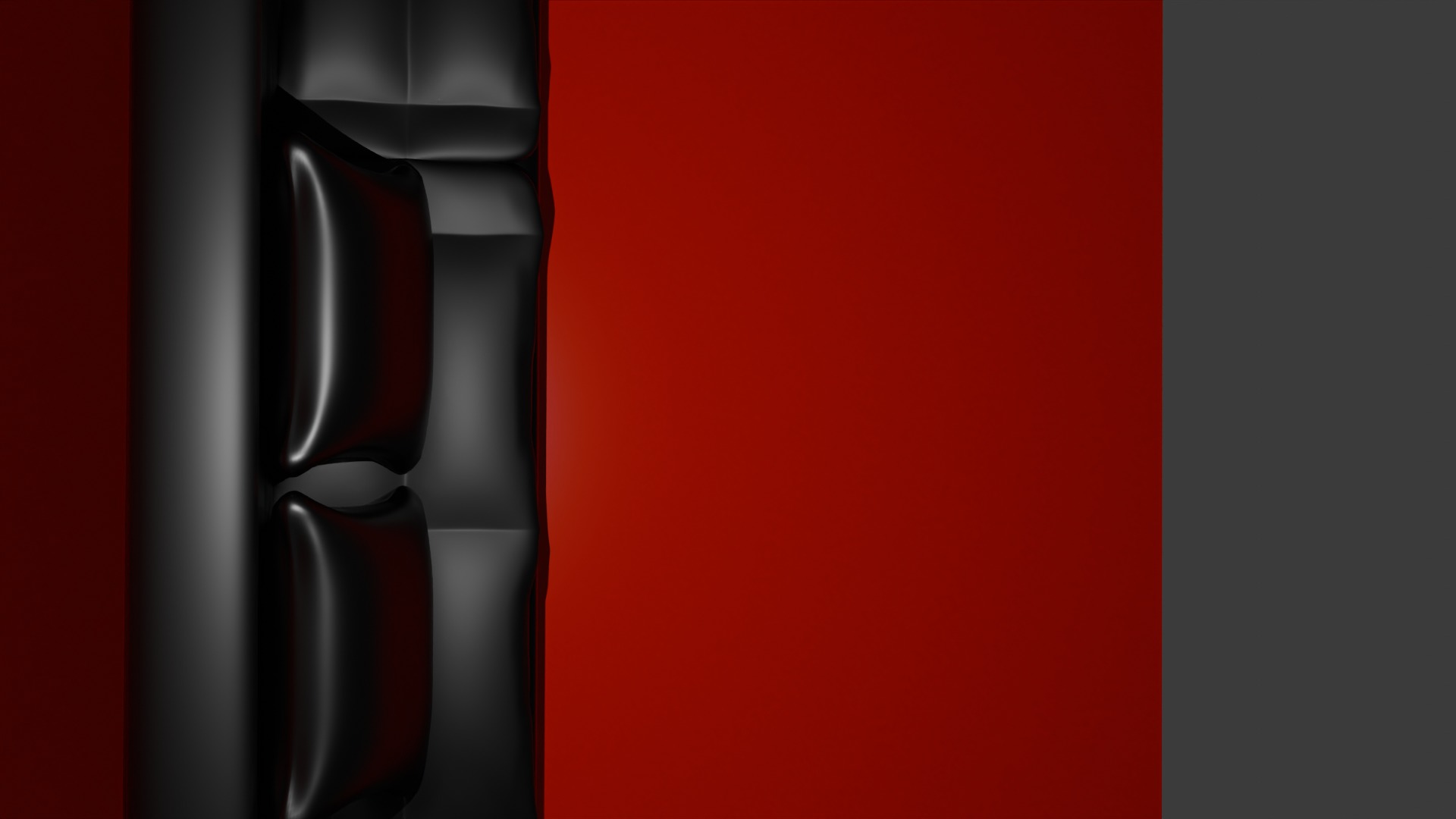 Modern retro double leather sofa model Low-poly 3D model_2