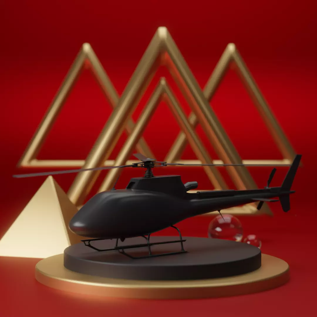 Airbus H125 Helicopter 3D print model