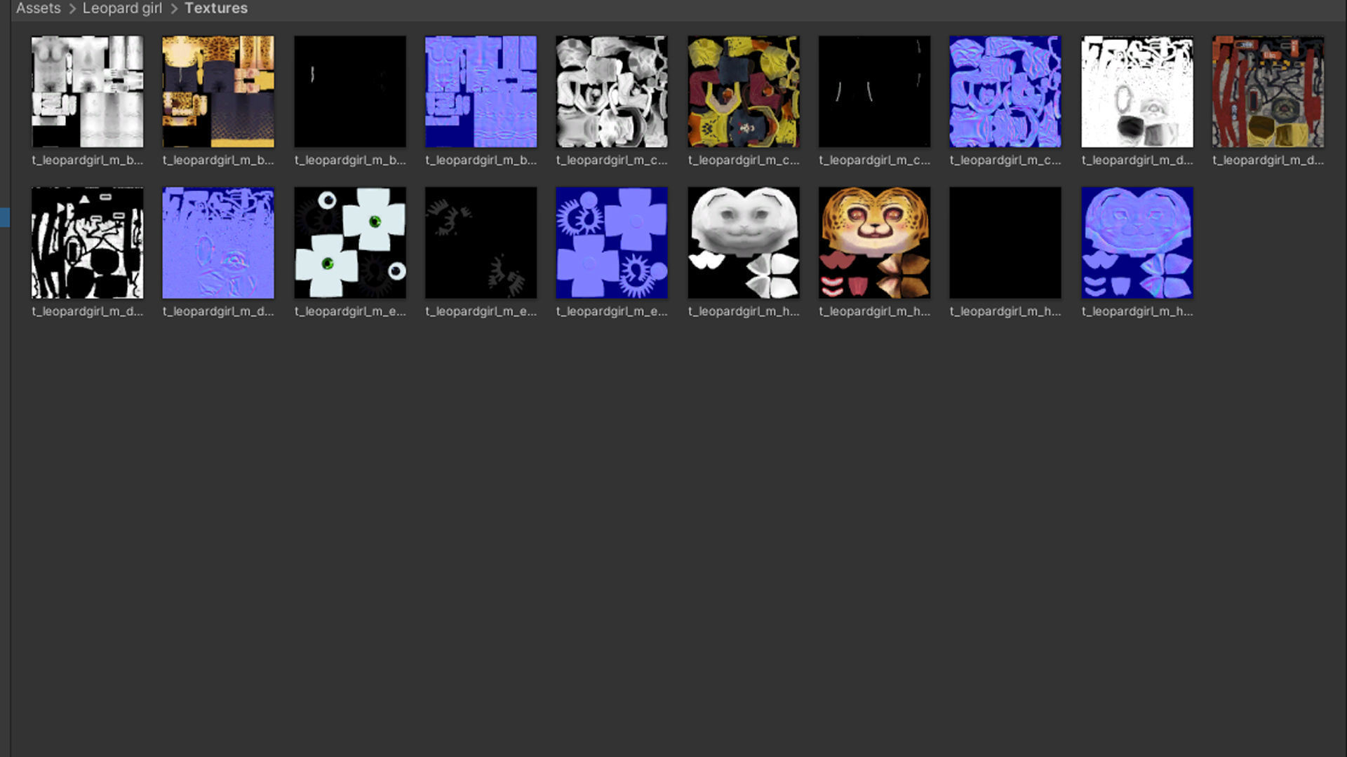 Leopard girl Low-poly 3D model_33