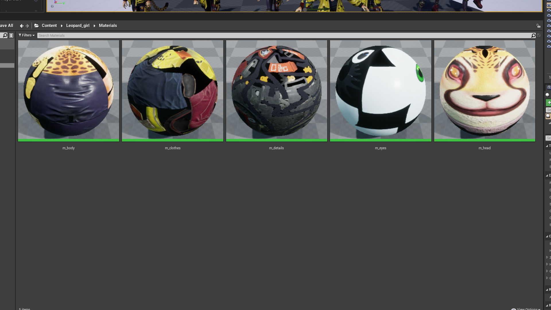 Leopard girl Low-poly 3D model_21