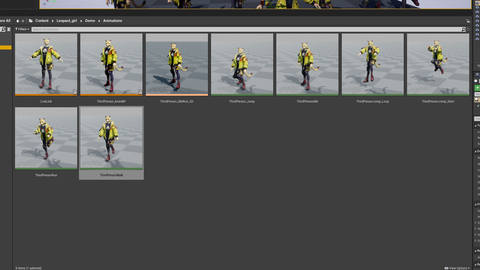 Leopard girl Low-poly 3D model_20