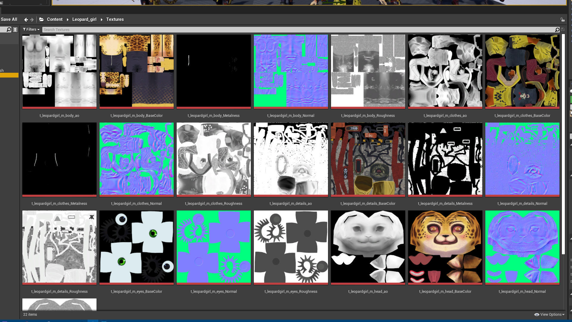 Leopard girl Low-poly 3D model_23