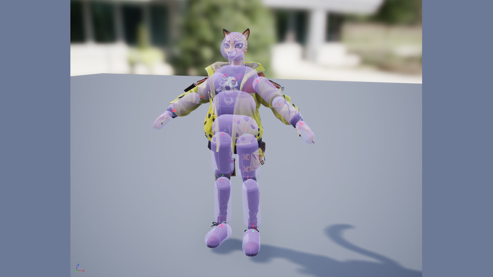 Leopard girl Low-poly 3D model_19