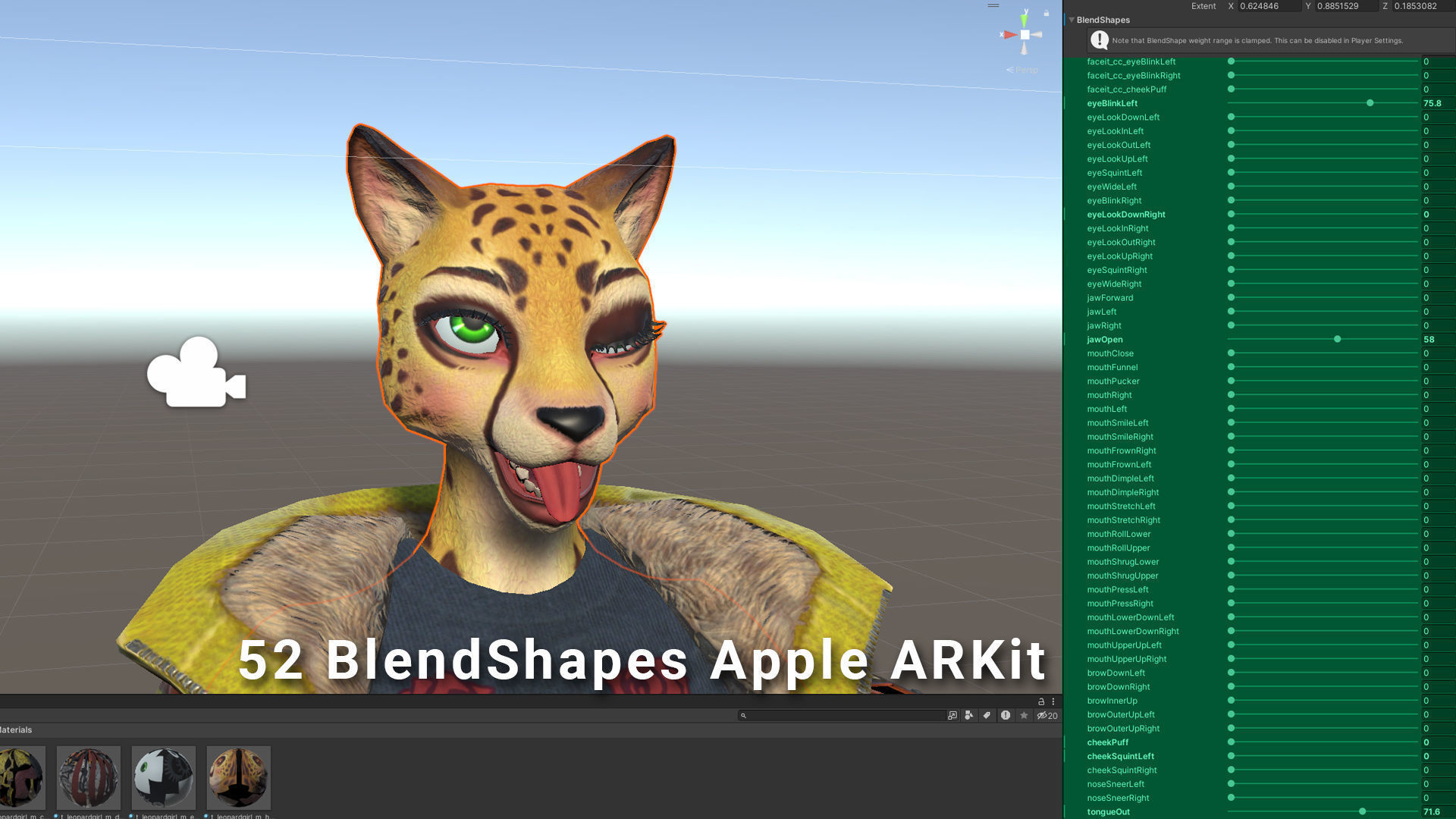 Leopard girl Low-poly 3D model_28