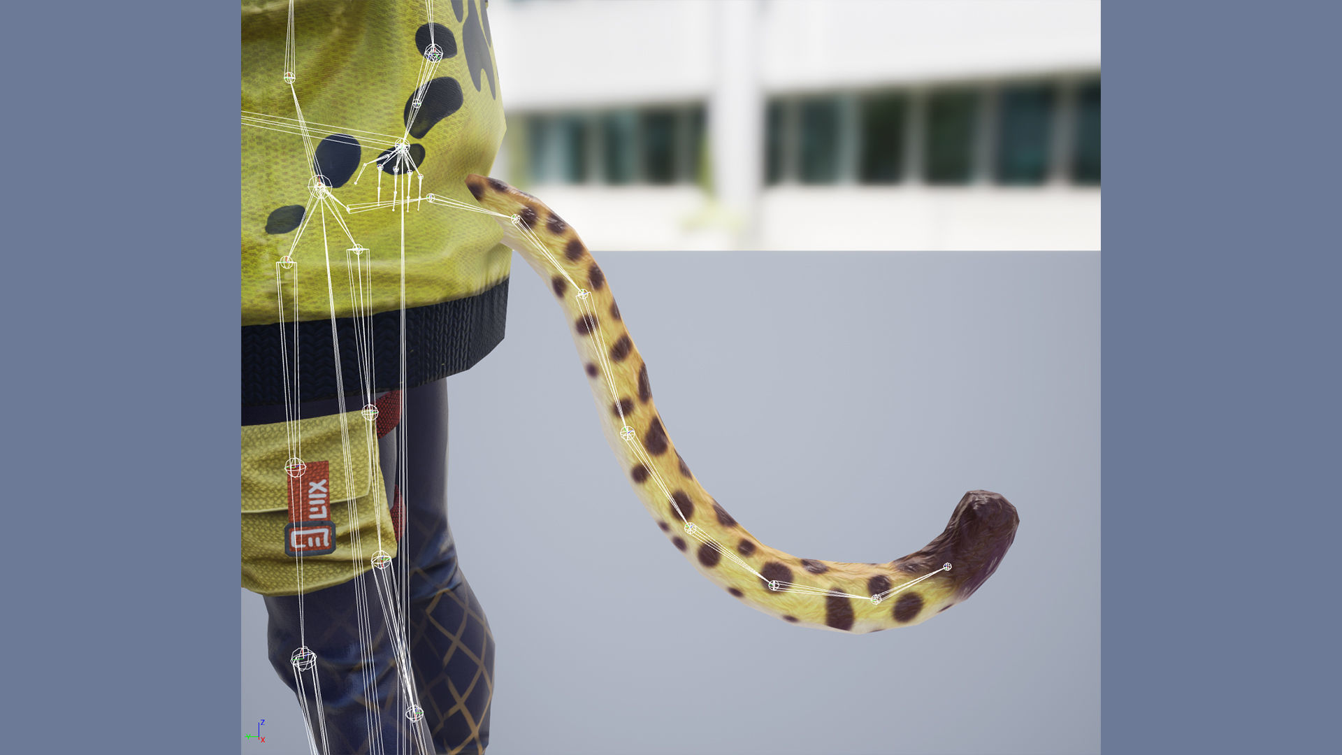 Leopard girl Low-poly 3D model_18