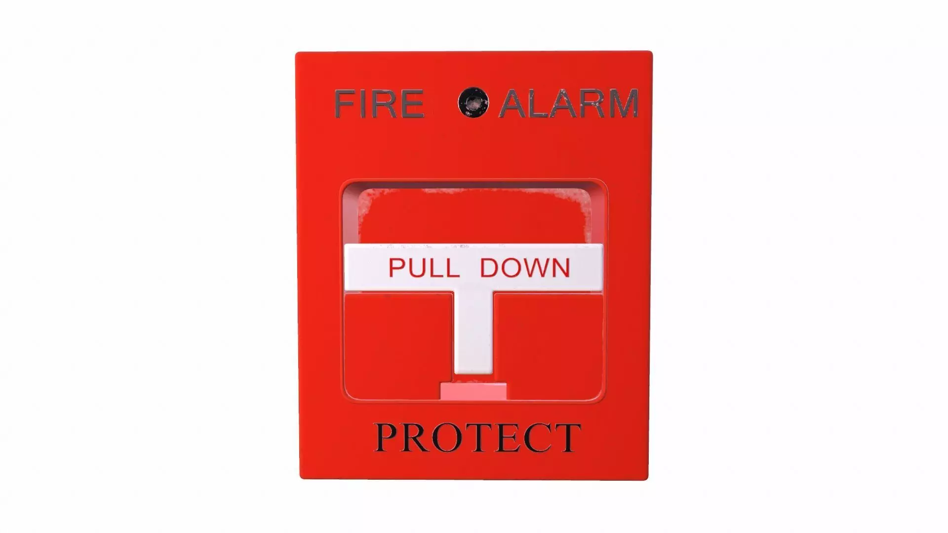 Fire Alarm Pull Down Low-poly 3D model_0
