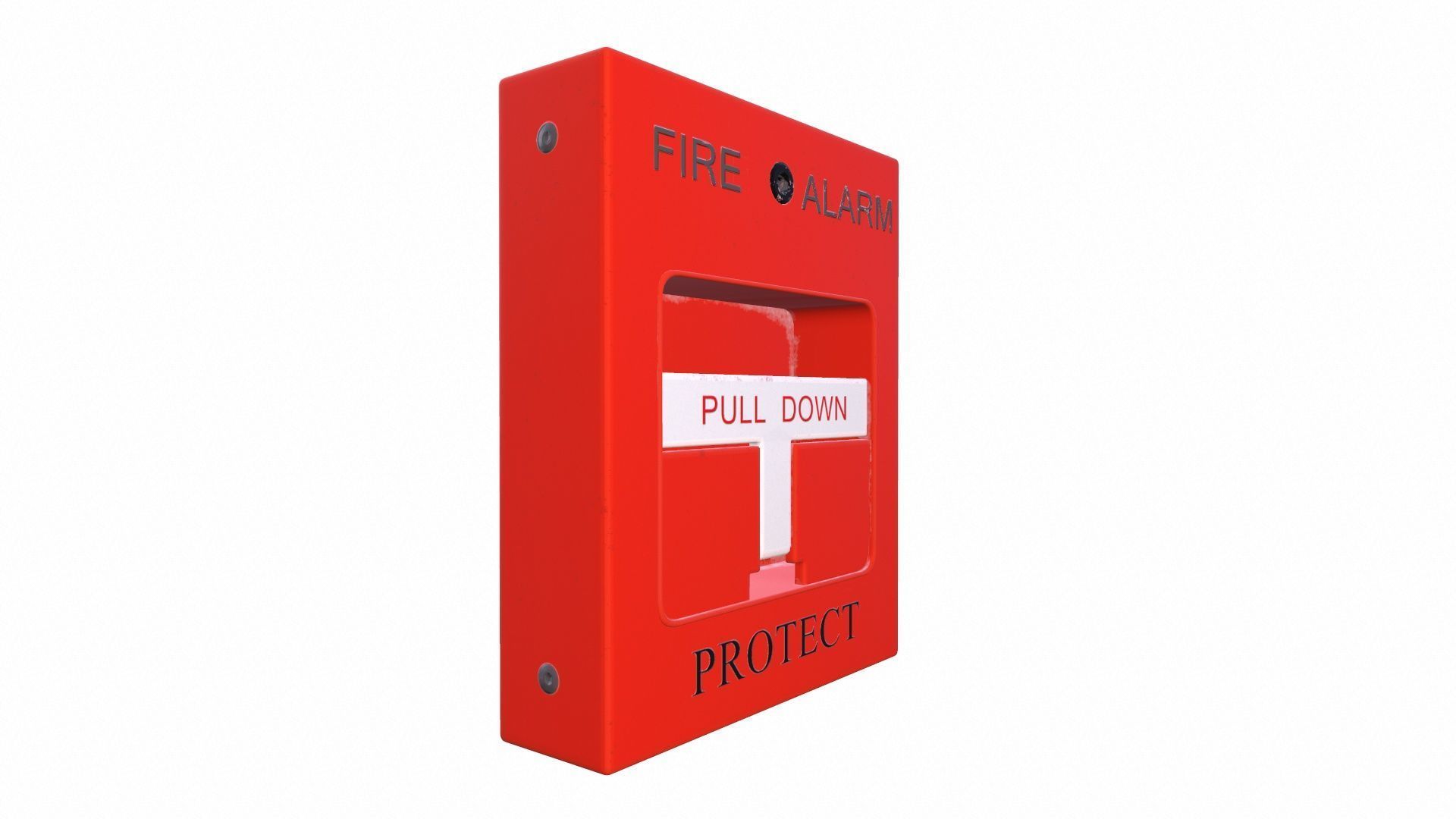 Fire Alarm Pull Down Low-poly 3D model_4