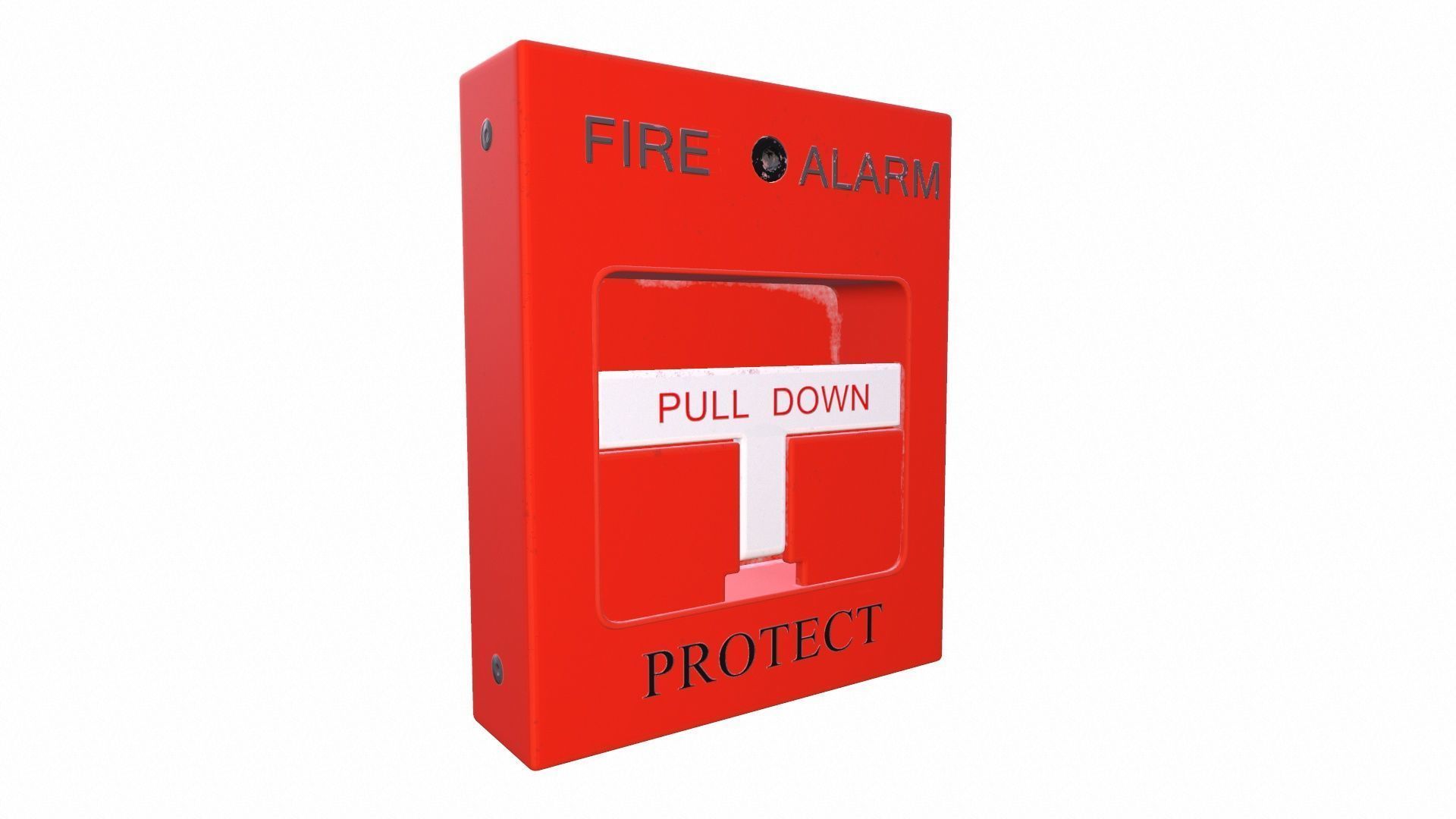 Fire Alarm Pull Down Low-poly 3D model_9