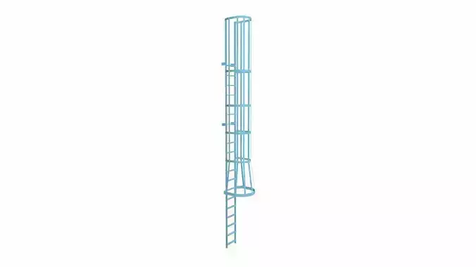 Industrial Ladder Low-poly 3D model